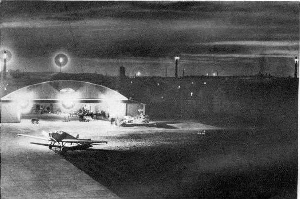 Airfield Bulltofta, Malm. Lighting at night